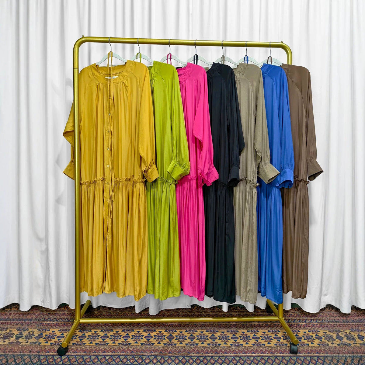Tie-Waist Maxi Abaya Dress – Modest Flared Abaya