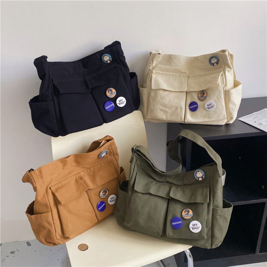 Spacious Multi-Pocket Shoulder Tote（MAC465） - Mariam's Collection