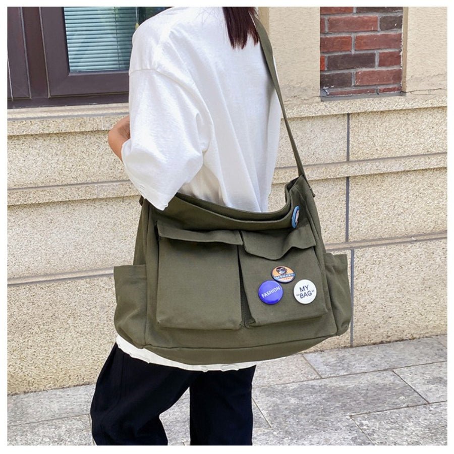 Spacious Multi-Pocket Shoulder Tote（MAC465） - Mariam's Collection