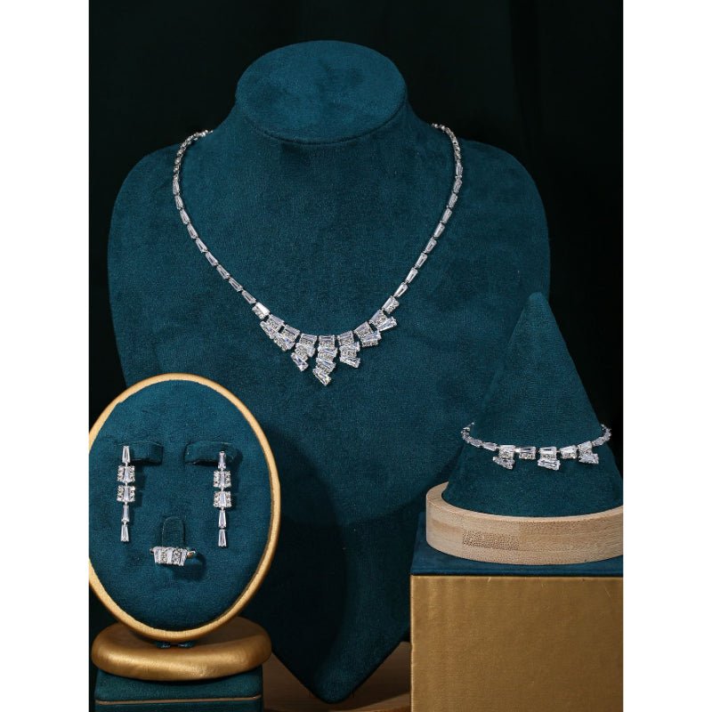 Sparkling Rhinestone 3 - Piece Jewelry Set (MAC314) - Mariam's Collection