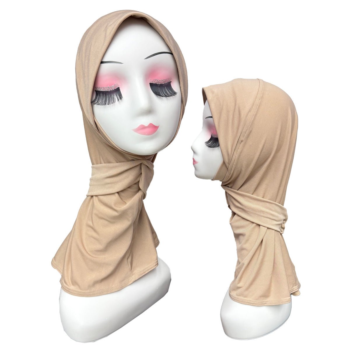 Stretch Underscarf Hijab Cap with Snap Button(MH234) - Mariam's Collection