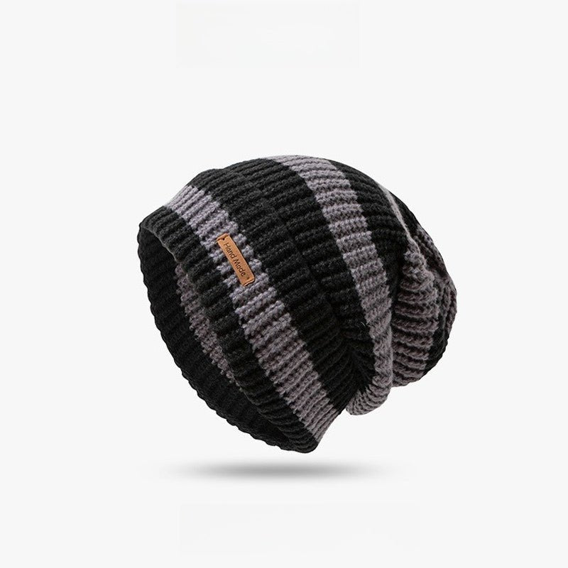 Striped Slouchy Beanie Hat(MAC305) - Mariam's Collection