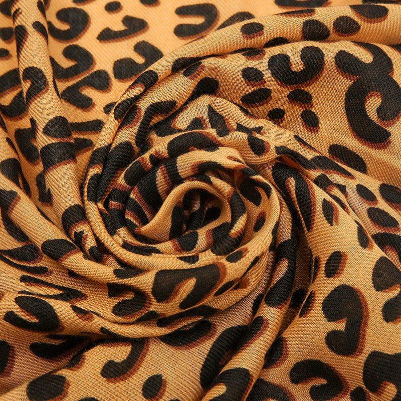 Stylish Leopard Print Scarf Hijab (MH092) - Mariam's Collection