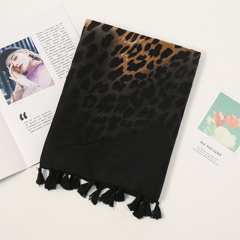 Stylish Leopard Print Scarf Hijab (MH092) - Mariam's Collection