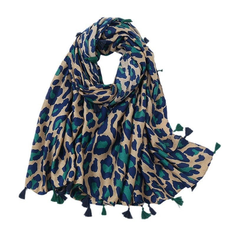 Stylish Leopard Print Scarf Hijab (MH092) - Mariam's Collection