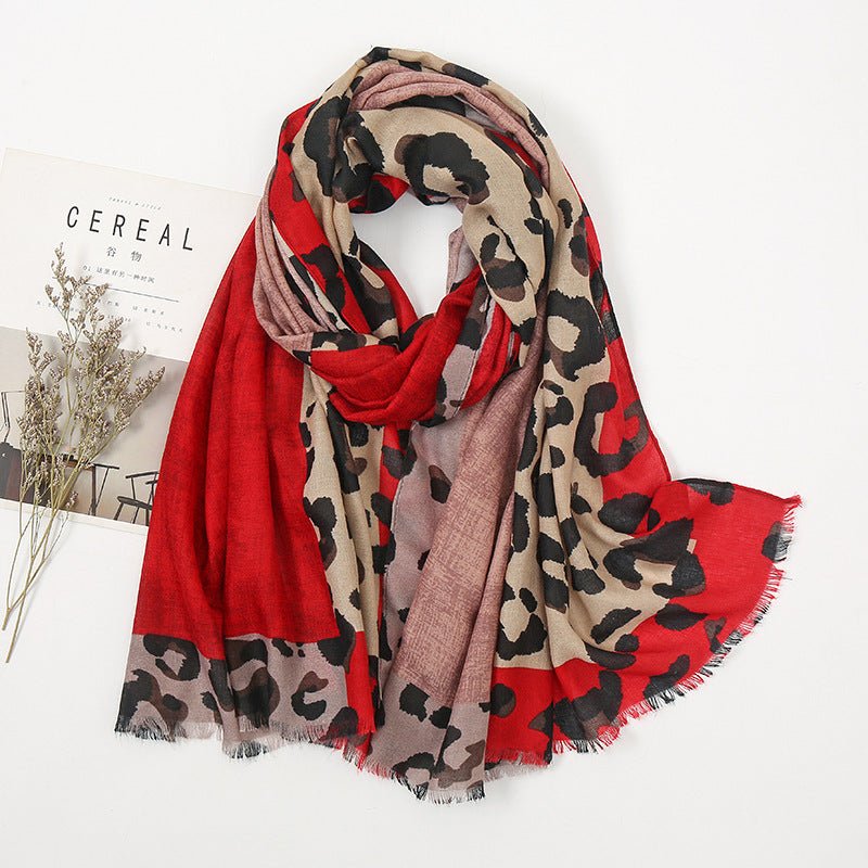 Stylish Leopard Print Scarf Hijab (MH092) - Mariam's Collection