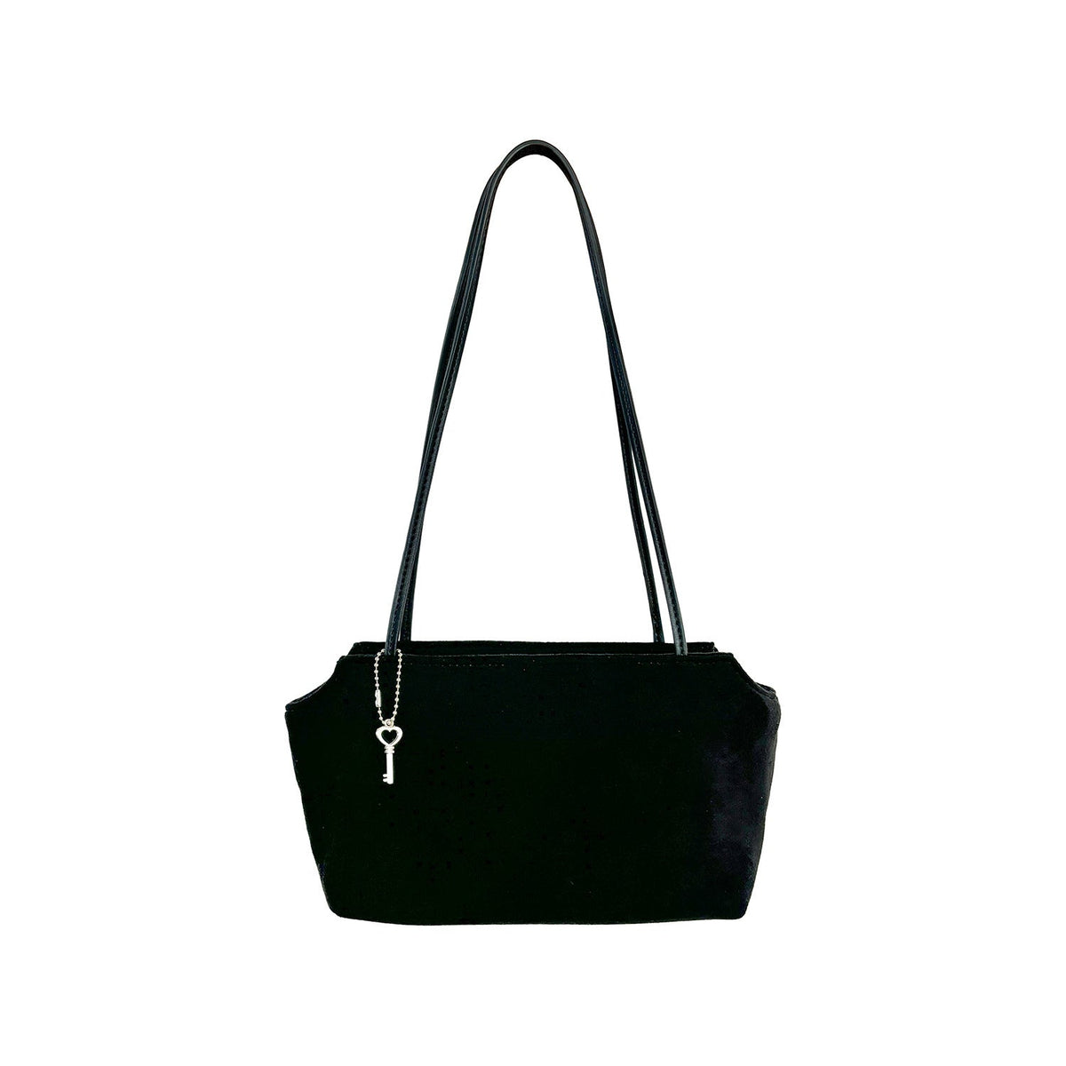 Top zip closure detail on vintage underarm bag