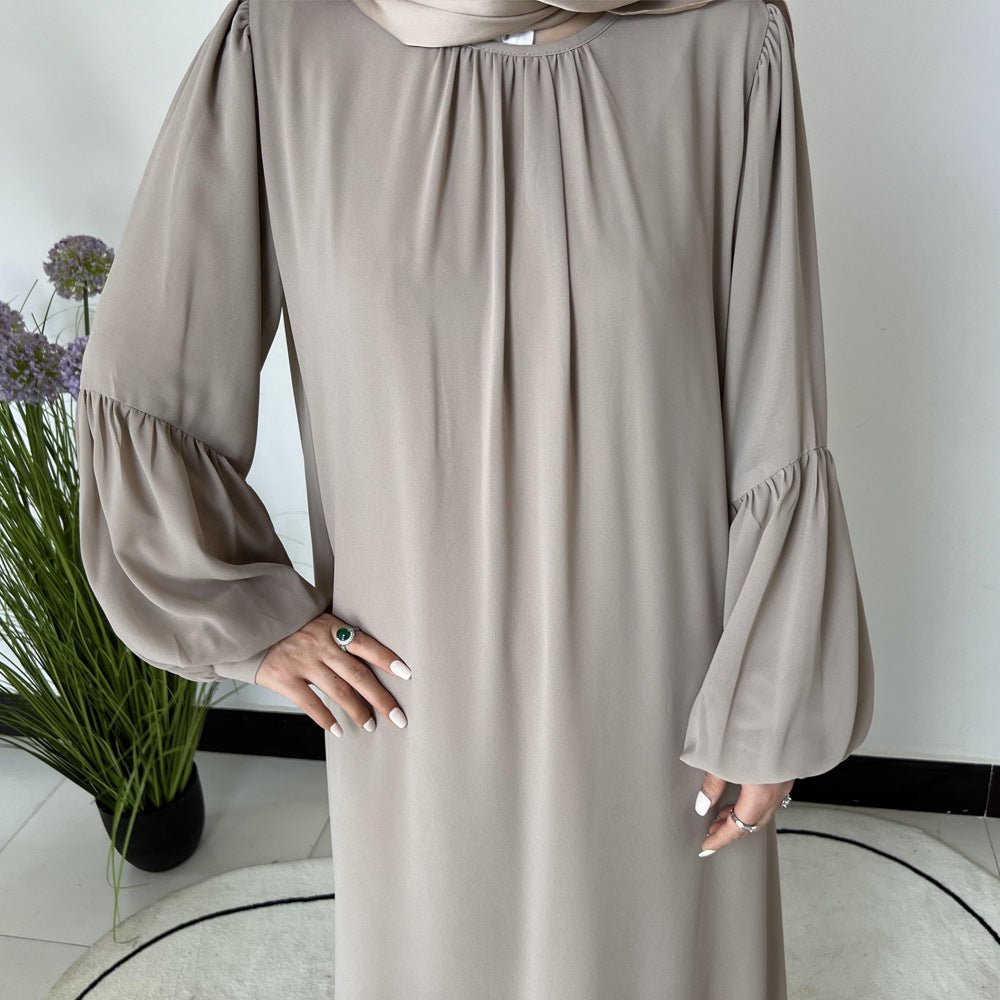 Temperament Chiffon Lantern Sleeve Abaya (MA123)