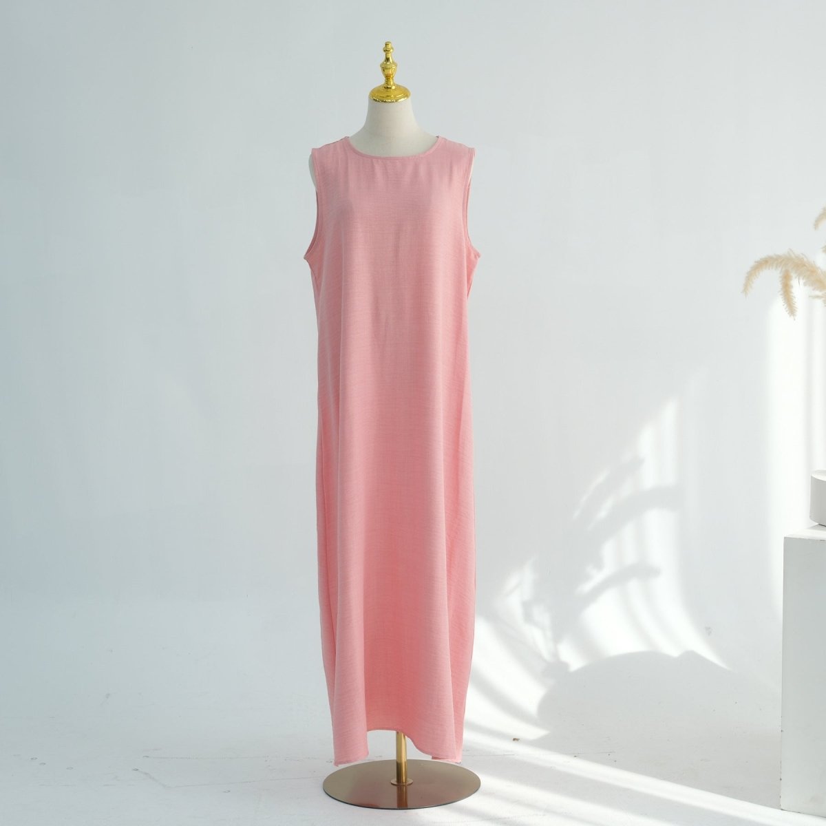 Textured Abaya Set with Tie - Back(MA368) - Mariam's Collection