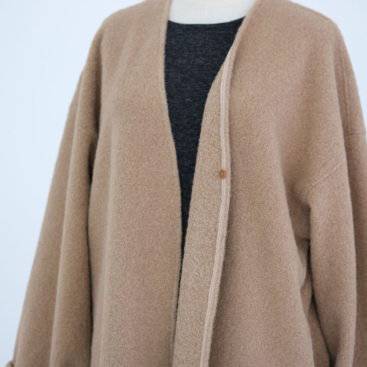 Textured Fleece Relaxed Autumn & Winter Open Abaya(MOA354) - Mariam's Collection