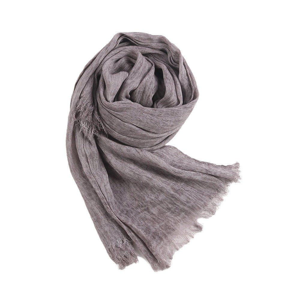 Textured Rayon Crinkle Hijab in Solid Hues Breathable Women's Wrap Hijab (MH145) - Mariam's Collection