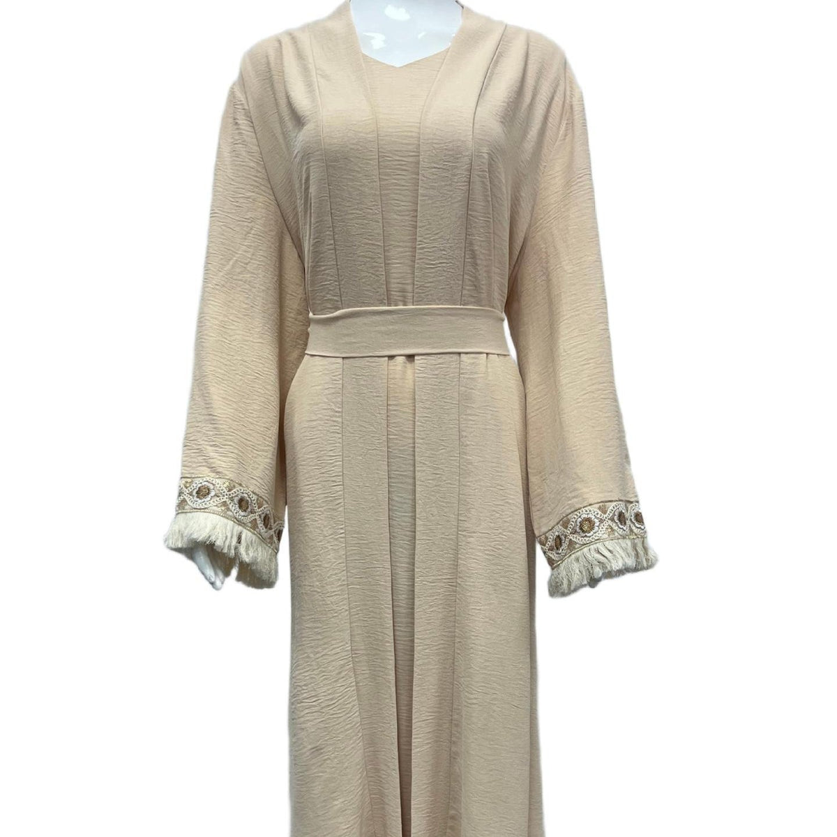 Textured Three-Piece Abaya Set(MOA346) - Mariam's Collection