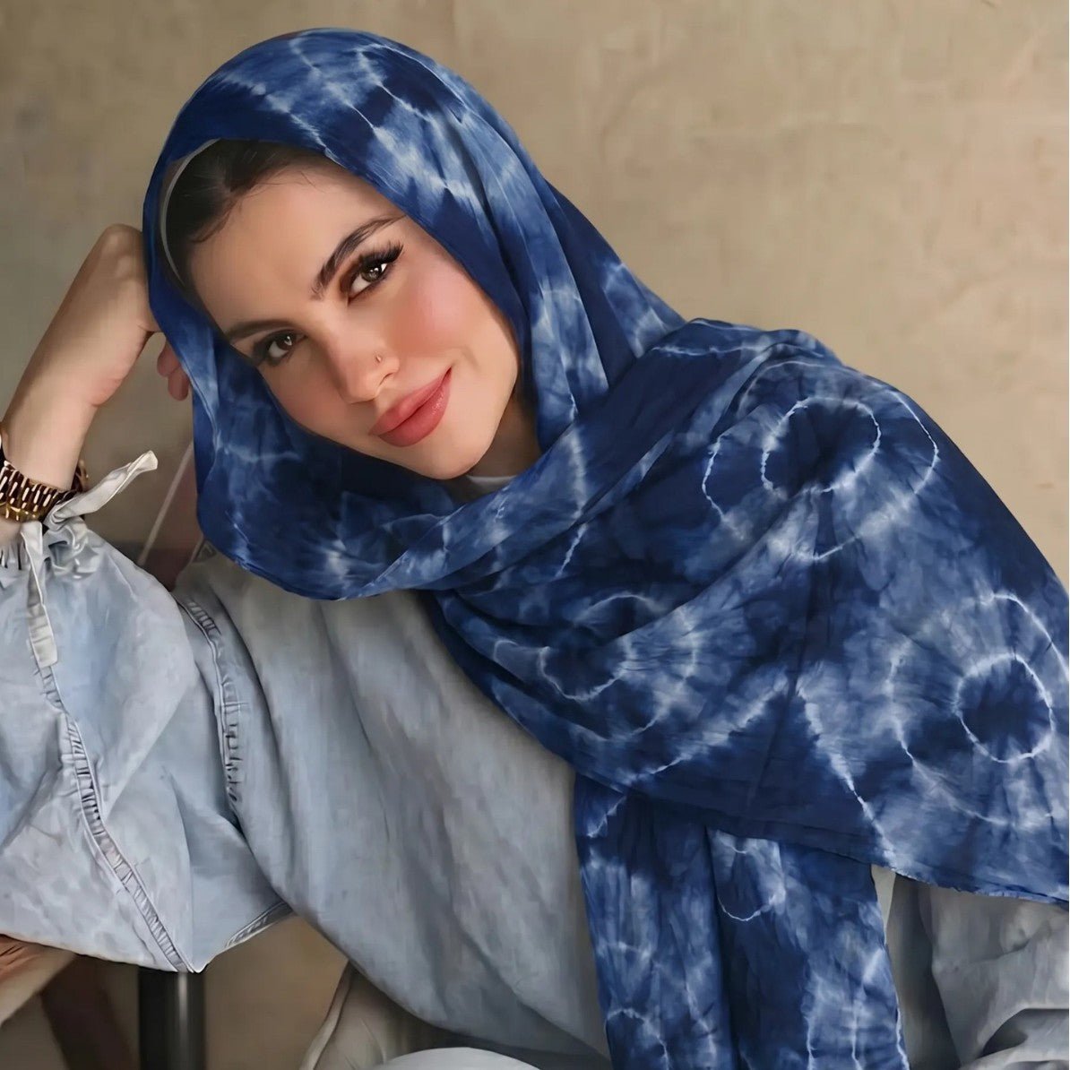 Tie-Dye Hijab Scarf(MH232) - Mariam's Collection