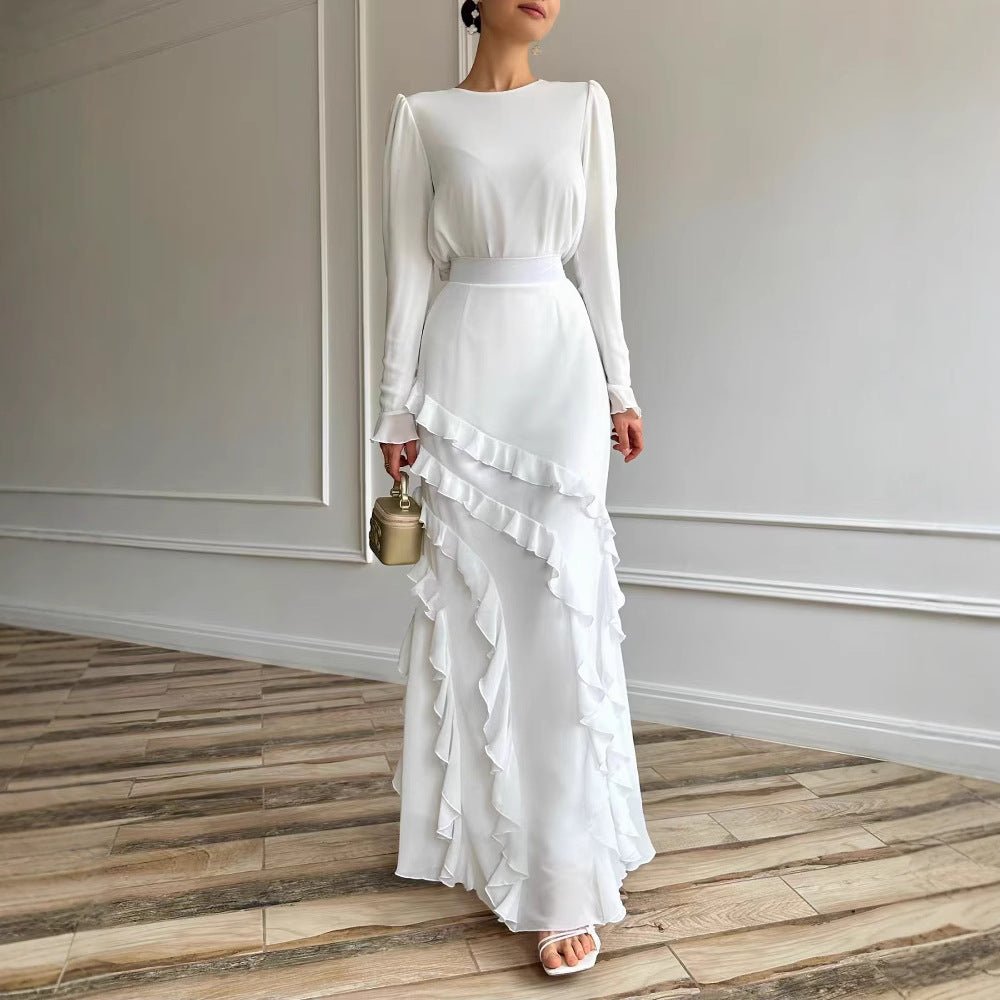 Tiered Evening Dress(MS299) - Mariam's Collection