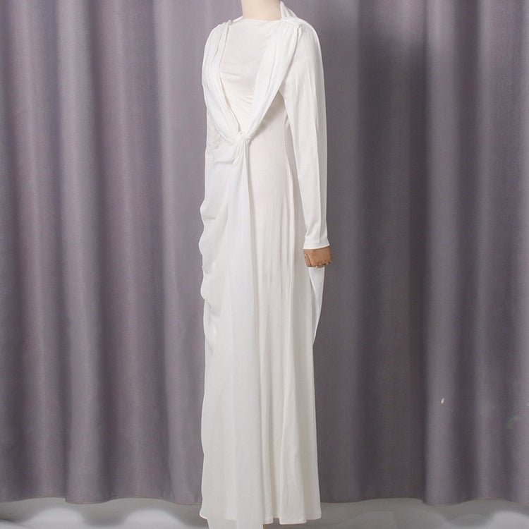 Twisted Drape Maxi Dress(MS364) - Mariam's Collection