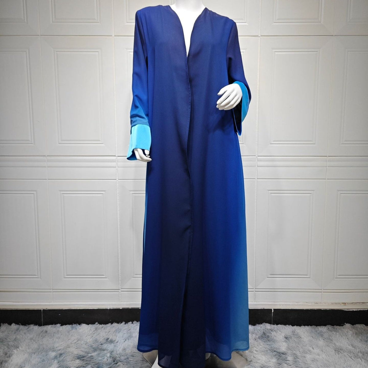Close-up of lustrous accent fabric on matching hijab