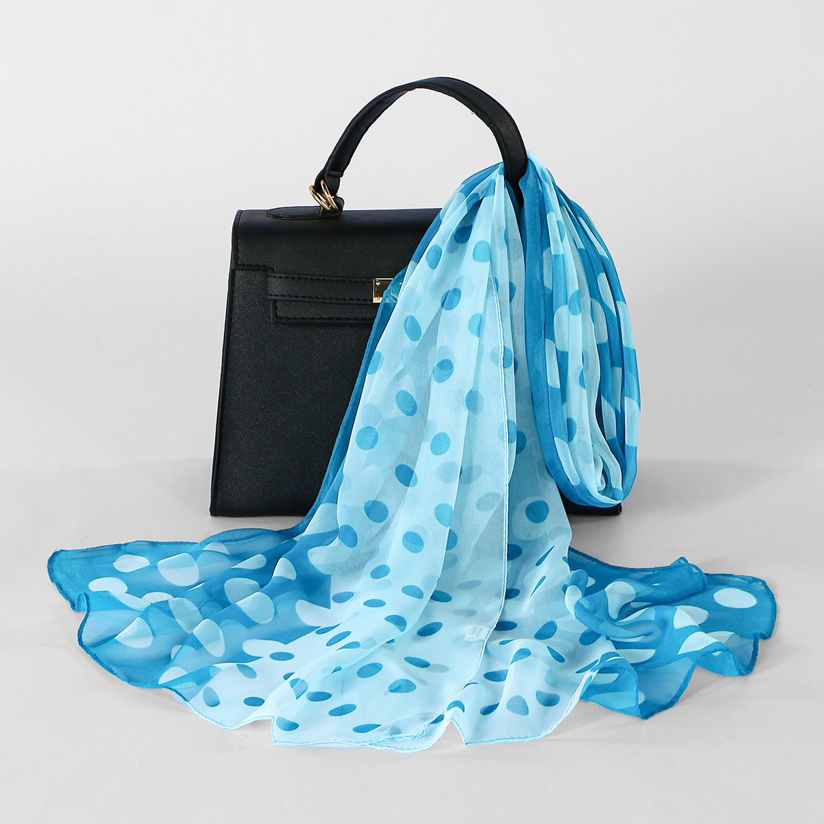 Two-Tone Polka Dot Chiffon Hijab Scarf(MH247) - Mariam's Collection