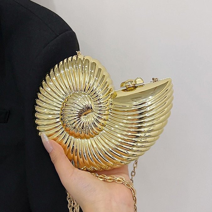 Unique Chic Conch Shell Inspired Clutch Bag (MAC311) - Mariam's Collection