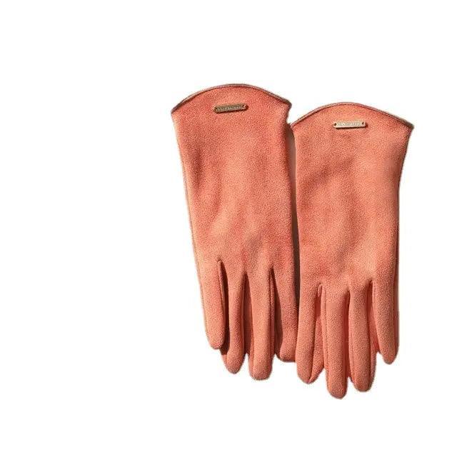 Unisex Suede Touch Screen Gloves Faux Fur Lined Winter Warm - Mariam's Collection