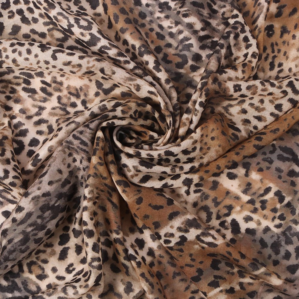 Versatile Leopard Print Fashionable Hijab (MH164) - Mariam's Collection