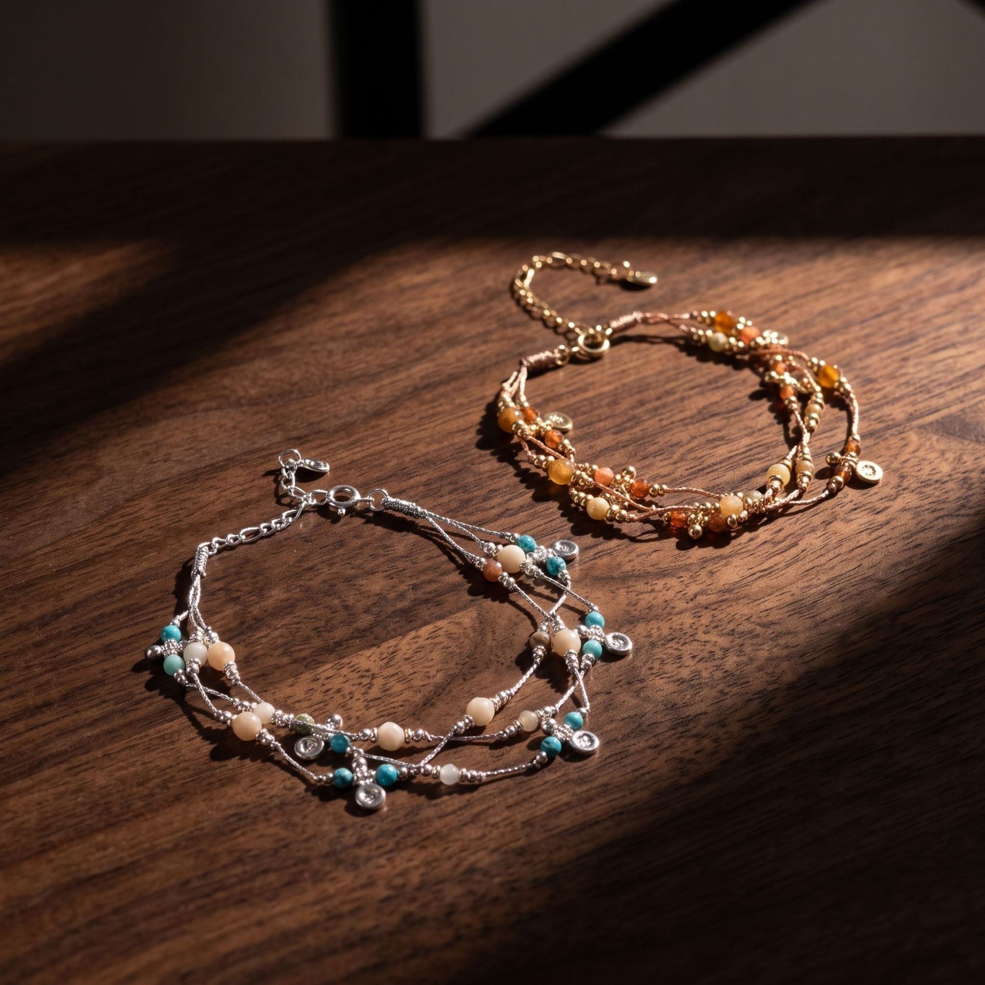 Vintage Bohemian Beaded Cord Bracelet（MAC462） - Mariam's Collection