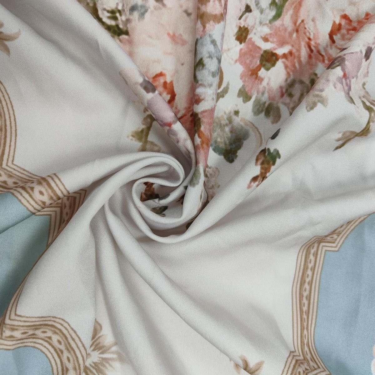 Vintage Floral Maxi Dress | V - Neck Long Sleeve Victorian Style Dress(MA378) - Mariam's Collection