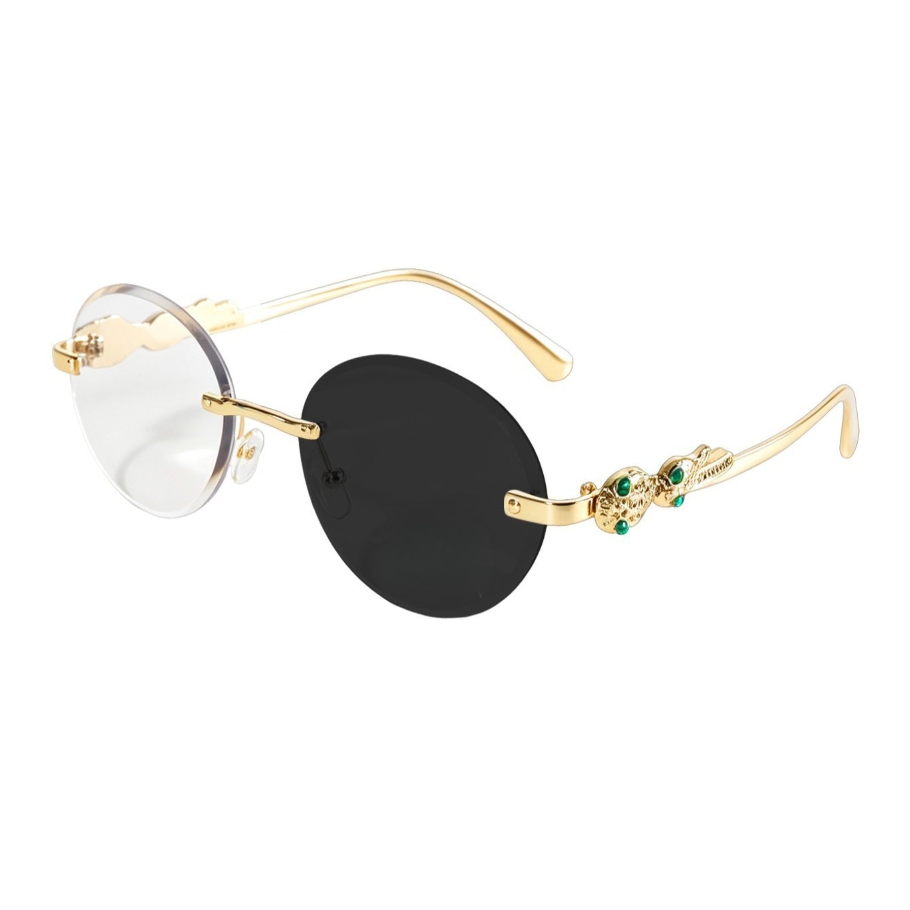 Vintage Oval Rimless Sun Glasses（MAC446） - Mariam's Collection