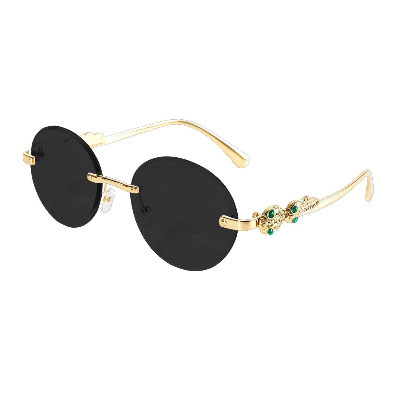 Vintage Oval Rimless Sun Glasses（MAC446） - Mariam's Collection