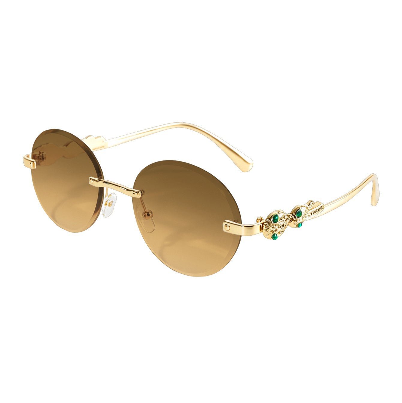 Vintage Oval Rimless Sun Glasses（MAC446） - Mariam's Collection