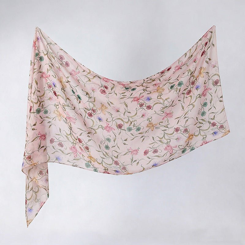 Oversized hijab shawl 180x80cm size reference, draped full length