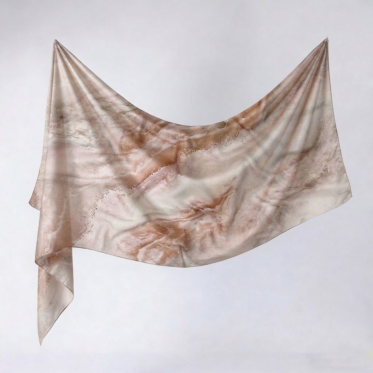 Printed hijab shawl in deep jewel-tone botanical print