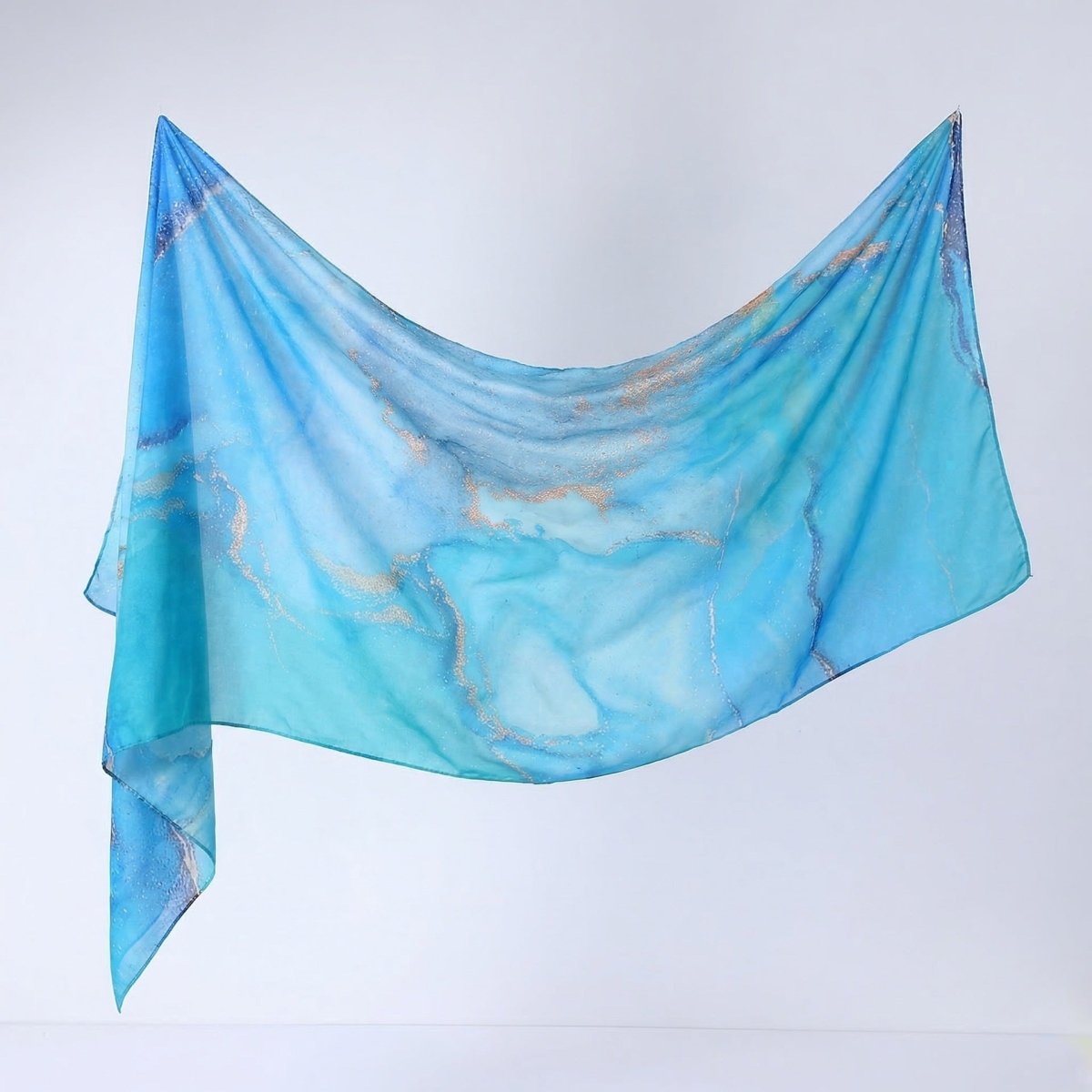 Printed hijab shawl in neutral earth-tone colourway