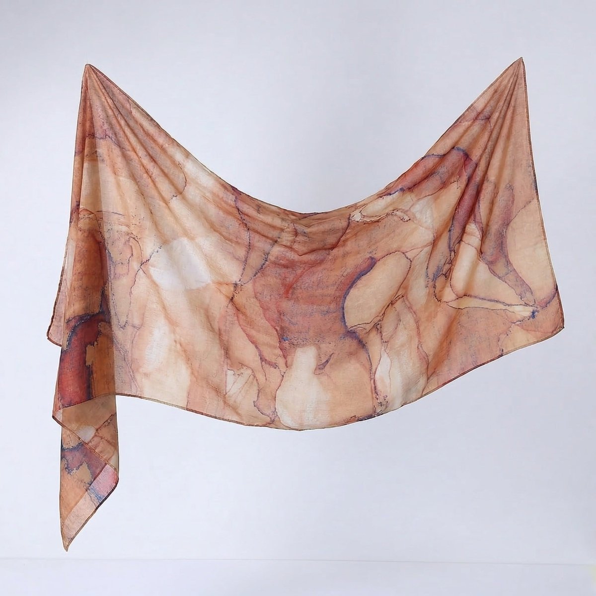 Hijab shawl draped as prayer cover, soft breathable fabric