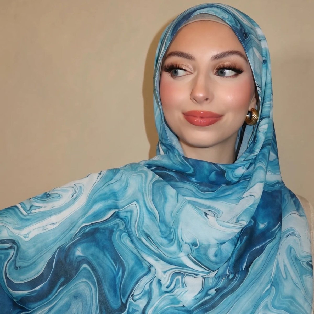 Watercolour Wash Hijab Scarf(MH240) - Mariam's Collection