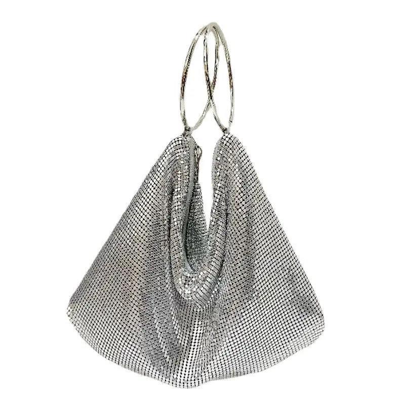 Women's Aluminum Sequin Evening Clutch - MAC025 Hand Bag Purse - Mariam's Collection