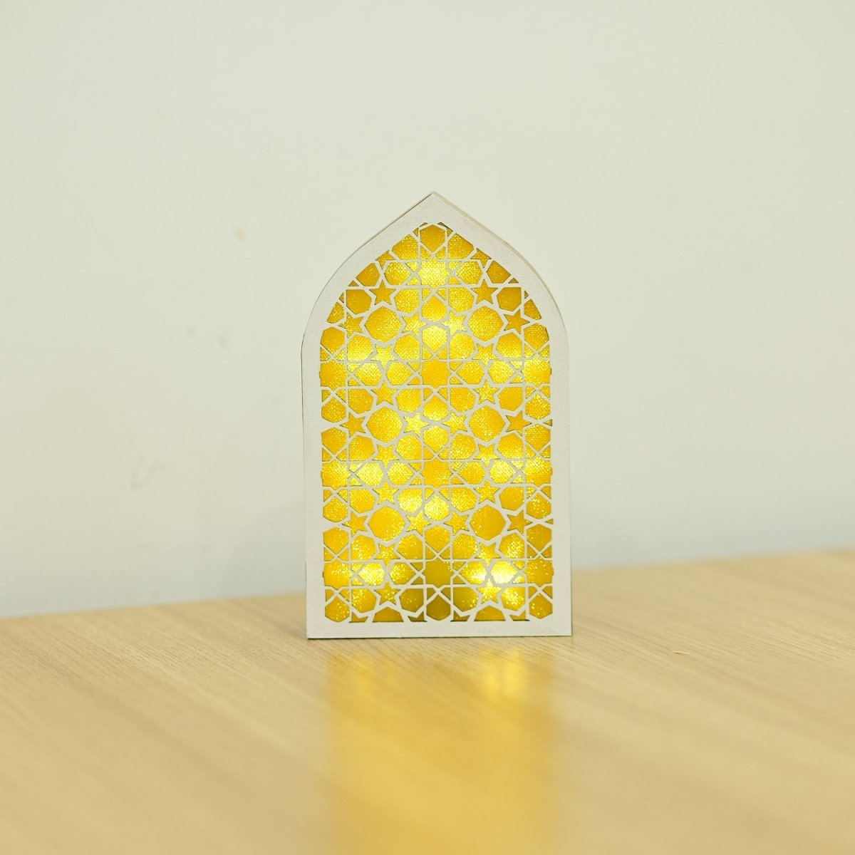 Wooden Light Up LED Gift Eid Decoration (MR070) - Mariam's Collection