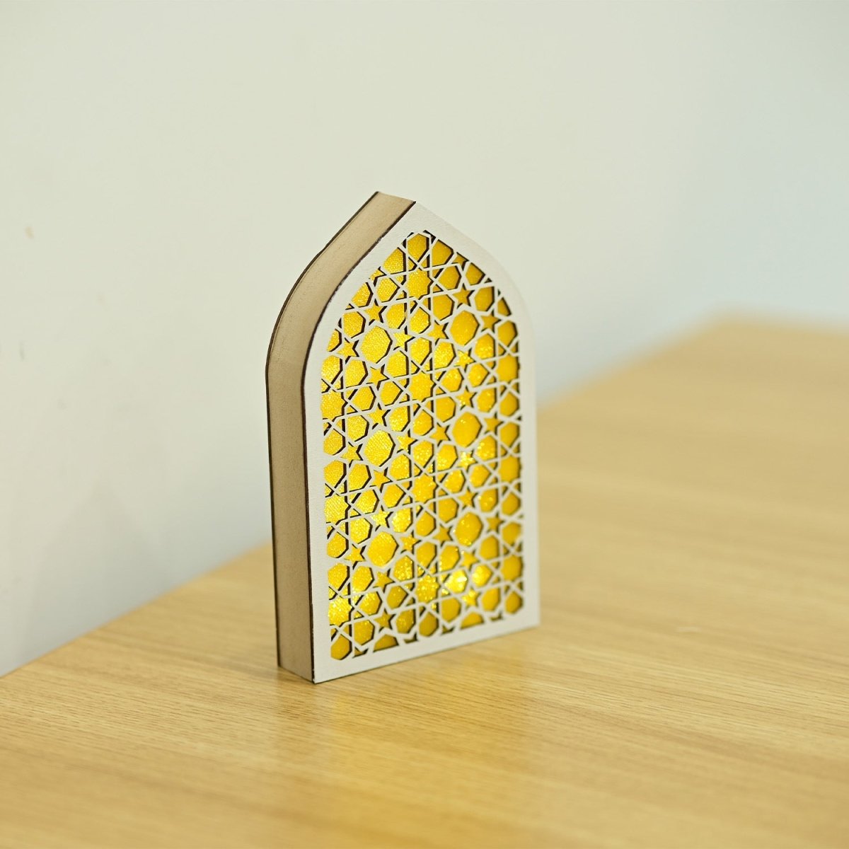 Wooden Light Up LED Gift Eid Decoration (MR070) - Mariam's Collection