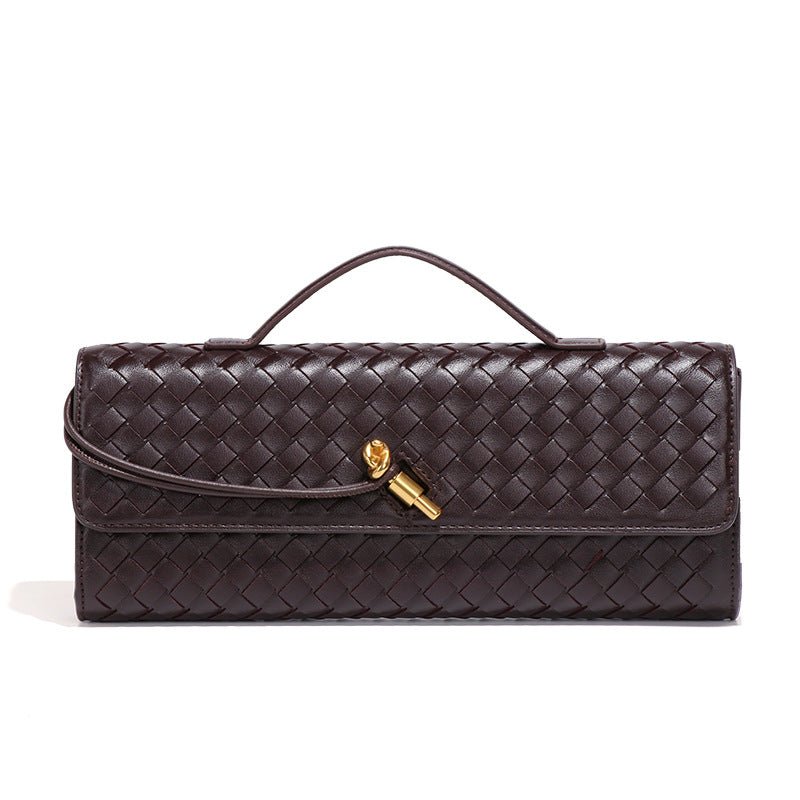 Woven PU Leather Clutch Bag(MAC432) - Mariam's Collection