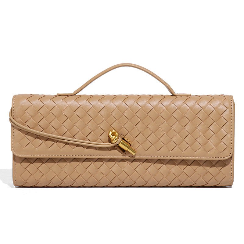 Woven PU Leather Clutch Bag(MAC432) - Mariam's Collection