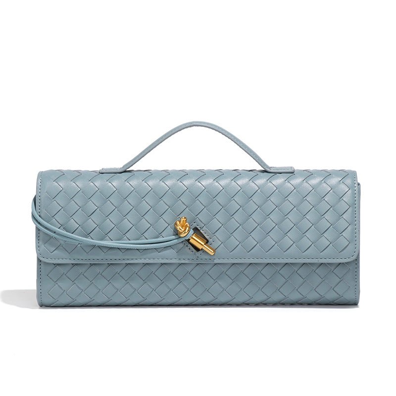Woven PU Leather Clutch Bag(MAC432) - Mariam's Collection