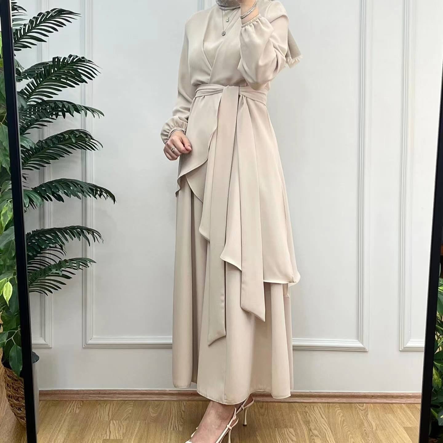 Balloon Sleeve Co-ord Set – Wide-Leg Trousers Two-Piece Suit Set