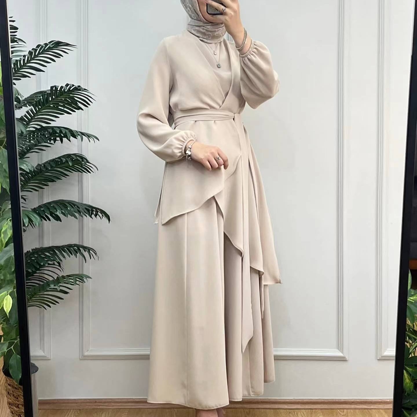 Balloon Sleeve Co-ord Set – Wide-Leg Trousers Two-Piece Suit Set